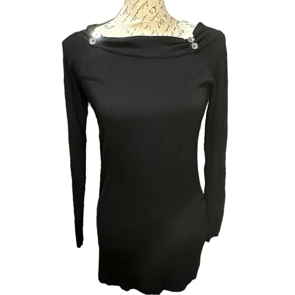 WHBM Lightweight Black Sweater / Tunic Size Medium